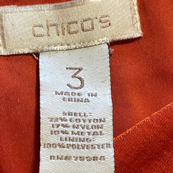 NWT Chico’s Size 3 (16) Rachel II Textured Panel SS Jacket Open Front - Picture 3 of 5